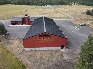 Aerial view of the new Rollins fire station and helicopter landing zone
