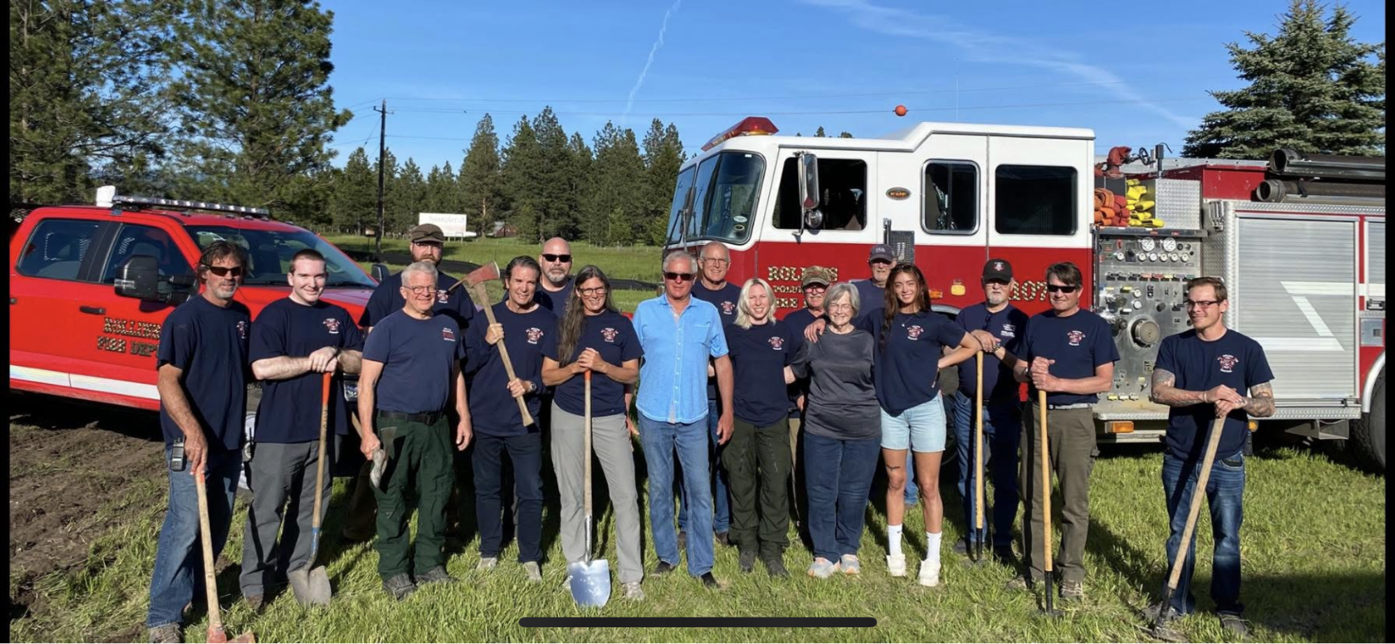 The Rollins Volunteer Fire Department crew